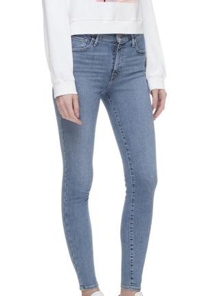 Джинсы скинни голубые levis 720 high rise super skinny 24 размер xxs