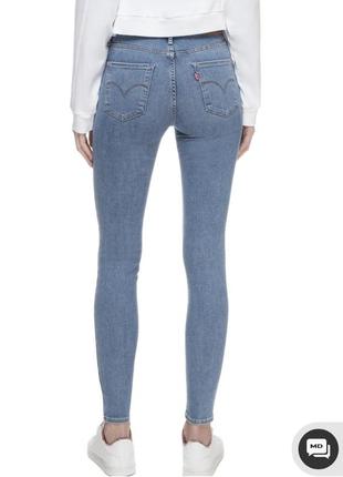 Джинсы скинни голубые levis 720 high rise super skinny 24 размер xxs2 фото