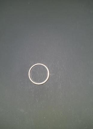 Обручальное серебряное кольцо 835 пробы с позолотой2 фото