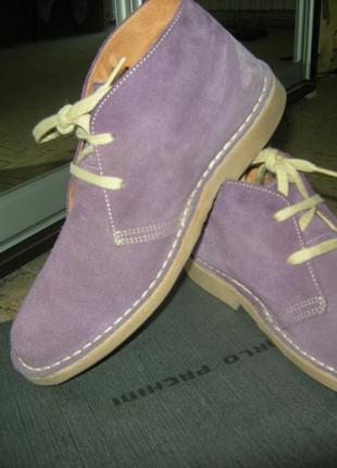 Ботинки,дезерты лавандового цвета1 фото