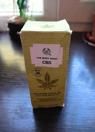 Восстанавливающее масло для лица cbd the body shop, 30 ml
