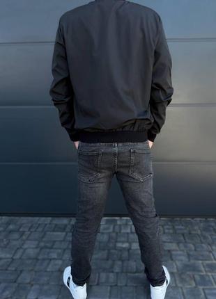 Мужской бомбер плащевка куртка базовая с манжетами2 фото