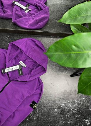 Zip hoodie stone island фиолетовое ☂️3 фото