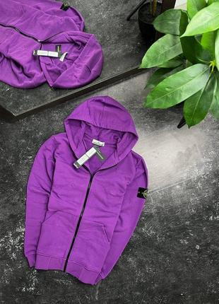 Zip hoodie stone island фиолетовое ☂️5 фото