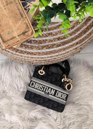 Сумка christian dior lady d-lite mini black5 фото