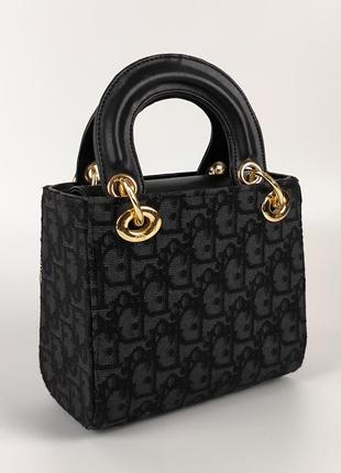 Сумка christian dior lady d-lite mini black7 фото