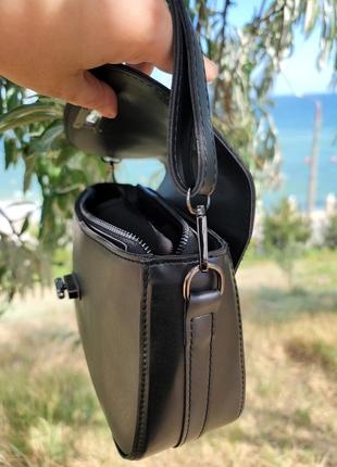 Елегантна жіноча сумка-клатч з екошкіри з регульованим ременем cross-body5 фото