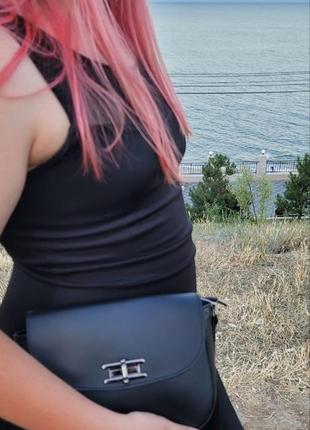Елегантна жіноча сумка-клатч з екошкіри з регульованим ременем cross-body9 фото