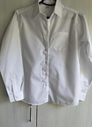 Новые белоснежные рубашки на девочку marks &amp; spenser, размер 13 лет (158 см3 фото