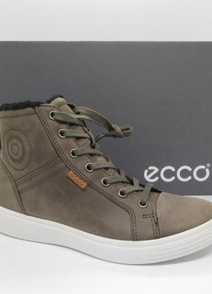 Шкіряні зимові черевики хайтопи ecco s7 на мембрані gore tex оригінал1 фото