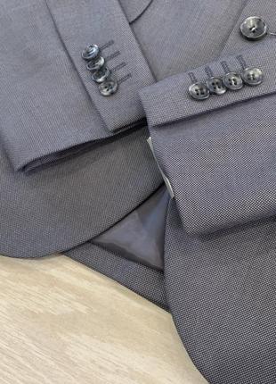 Новый мужской серый пиджак жакет блейзер от бренда topman (м)6 фото