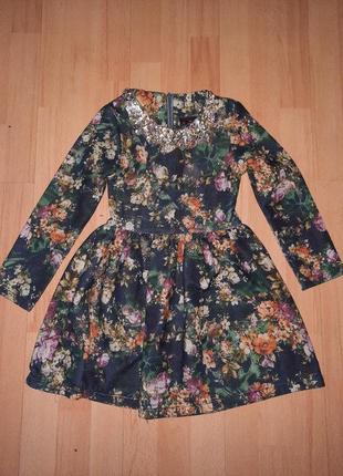 Платье зеленое 6-7р.