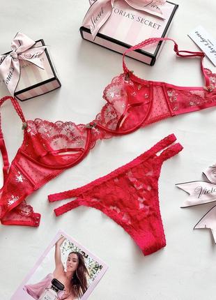 Комплект victoria’s secret набор набор бюст бра лифчик бюстгальтер бельё виктория сикрет белье выктория сикрет