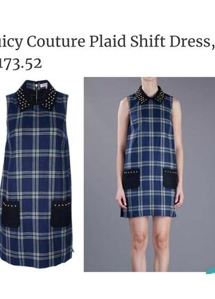 Сукня juicy couture plaid shift dress вовна віскоза розмір с м3 фото
