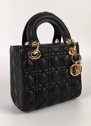 Сумка christian dior lady d-lite mini black1 фото