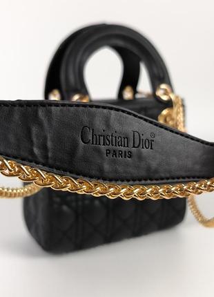 Сумка christian dior lady d-lite mini black4 фото