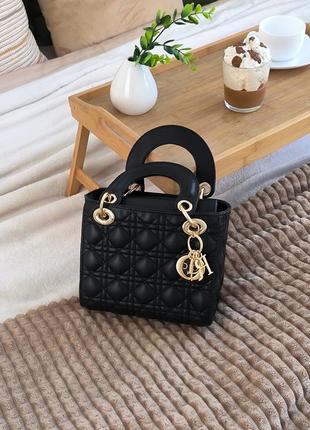 Сумка christian dior lady d-lite mini black3 фото