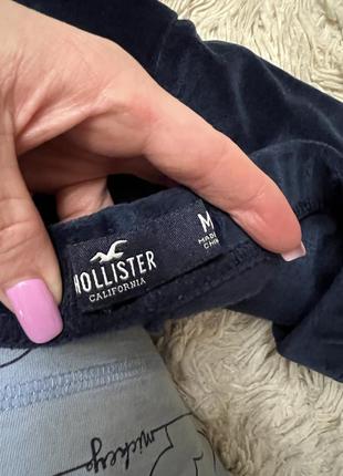 Шорты 🩳 женские велюр hollister темно-синие классные бархат модные стильные красивые удобные практичные4 фото