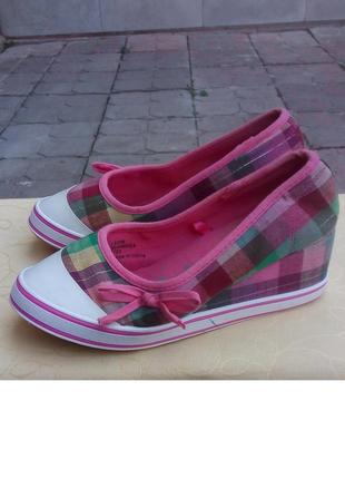 🌟 стильные туфли на танкетке для девочки от miss e-vie, р.33 код w3394