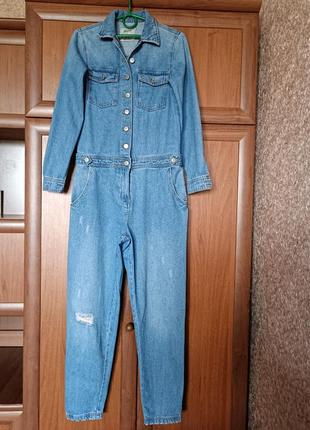 Джинсовий комбінезон /розмір s/8.-від denim.co2 фото