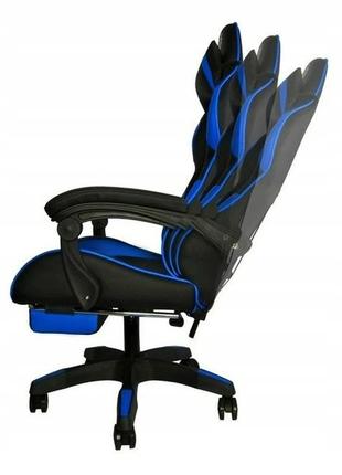 Кресло игровое компьютерное для геймеров malatec чёрно-синий 89796 фото