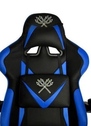 Кресло игровое компьютерное для геймеров malatec чёрно-синий 89793 фото