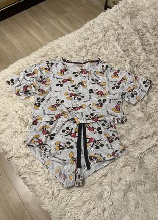 Пижама женская набор для сна шорты +майка микки классная стильная удобная практичная1 фото