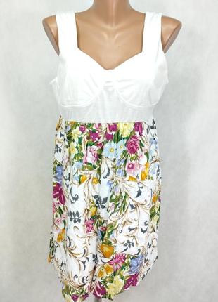 Платье котон бюстье юбка белое