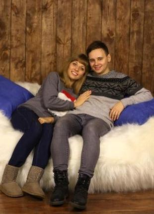 Купить меховой бескаркасный диван в украине