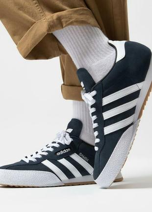 Новые мужские кеды кроссовки adidas samba super1 фото