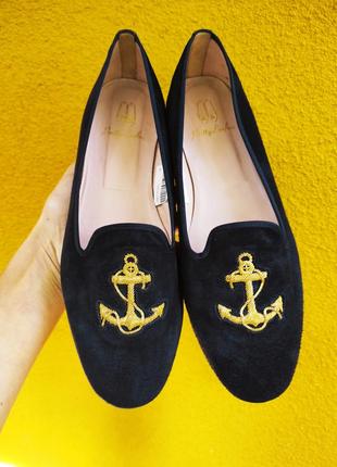 40 разм. pretty ballerinas loafers. замша