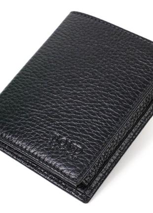 Мініатюрний чоловічий гаманець із натуральної шкіри bond 21992 чорний