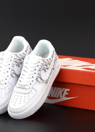 Женские кроссовки nike air force 1 low white x dior 39-40