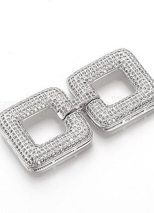 Застежка milano lux замок/замочек для ожерелья/браслета с кубическими цирконами