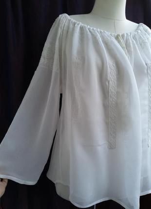 100% віскоза. жіноча віскозна літня блуза натуральна блузка вишивка мереживом вишиванка фотосесія8 фото