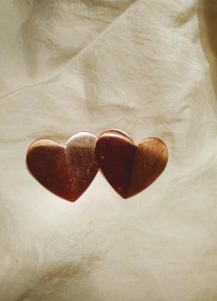 Сережки в форме сердца1 фото