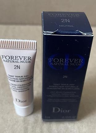 Dior diorskin forever natural nude тональная основа для лица 2n, 3ml