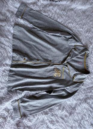 Стильная серая спальная рубашка juicy couture7 фото