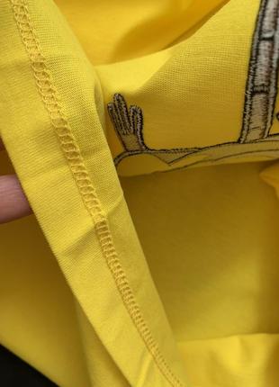 Футболка loewe хлопок, желтого цвета с вышивкой,  качество премиум6 фото