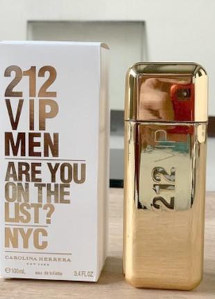 Carolina herrera 212 vip men gold💥оригинал 3 мл распив аромата затест