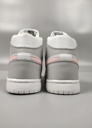 Nike air jordan 1 white gray pink