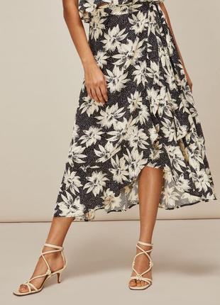 Новая миди юбка горох цветочный принт whistles asos оригинал