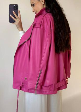 Куртка-косуха "fly" из эко-кожи на замши lux качества. качественная металлическая фурнитура, два кармана, низ рук7 фото