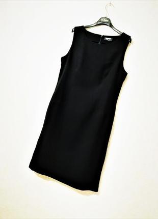 Papaya красивое классическое платье чёрное без рукавов на спинке застёжка-молния женское миди