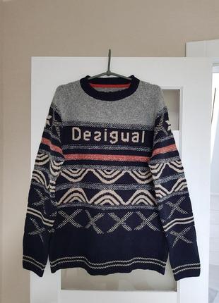 Теплая брендовая кофта свитер от desigual