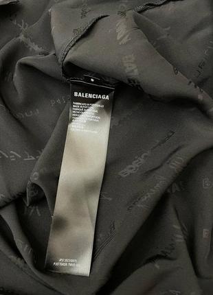 Костюм в подарок balenciaga шелковый рубашка брюки клеш палаццо черный розовый4 фото