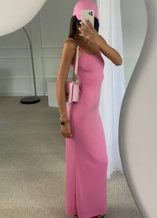 Сукня довга облягаюче плаття по фігурі довге до підлоги максі на бретелях пряме