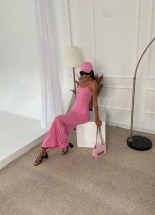 Сукня довга облягаюче плаття по фігурі довге до підлоги максі на бретелях пряме