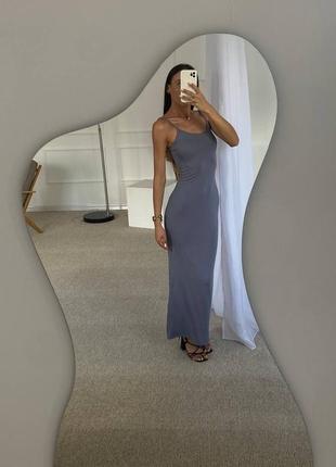 Сукня довга облягаюче плаття по фігурі довге до підлоги максі на бретелях пряме