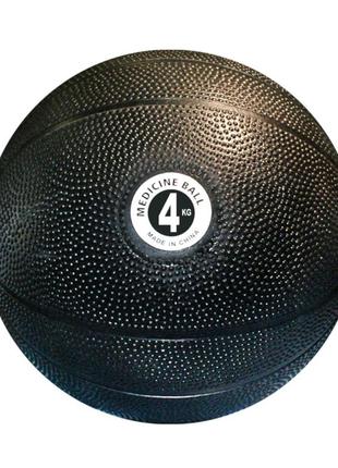 Медбол rollerua medicine ball 4 кг чорний